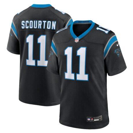 Nic Scourton Carolina Panthers Nike Team Game Jersey - Black - Front View