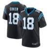 Jalen Coker Carolina Panthers Nike Team Game Jersey - Black - Front View