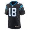 Jalen Coker Carolina Panthers Nike Team Game Jersey - Black - Side View