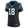 Jalen Coker Carolina Panthers Nike Women's Team Game Jersey - Black - Side View