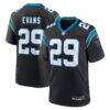 Akayleb Evans Carolina Panthers Nike Team Game Jersey - Black - Front View