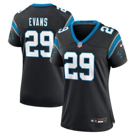Akayleb Evans Carolina Panthers Nike Women's Team Game Jersey - Black - Front View