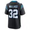Trevin Wallace Carolina Panthers Nike Team Game Jersey - Black - Detail View