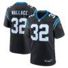 Trevin Wallace Carolina Panthers Nike Team Game Jersey - Black - Front View