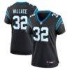Trevin Wallace Carolina Panthers Nike Women's Team Game Jersey - Black - Front View