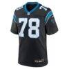 Popo Aumavae Carolina Panthers Nike Team Game Jersey - Black - Side View