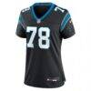 Popo Aumavae Carolina Panthers Nike Women's Team Game Jersey - Black - Side View
