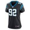 Cam Jackson Carolina Panthers Nike Women's Team Game Jersey - Black - Side View