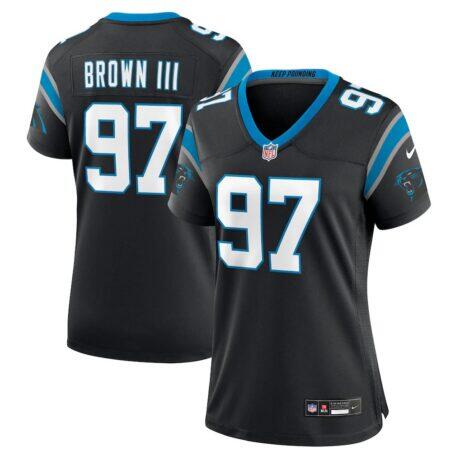 Bobby Brown III Carolina Panthers Nike Women's Team Game Jersey - Black - Front View