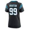 Tershawn Wharton Carolina Panthers Nike Women's Team Game Jersey - Black - Detail View
