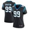 Tershawn Wharton Carolina Panthers Nike Women's Team Game Jersey - Black - Front View