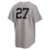 Giancarlo Stanton New York Yankees Nike Road Replica Jersey - Gray - Detail View