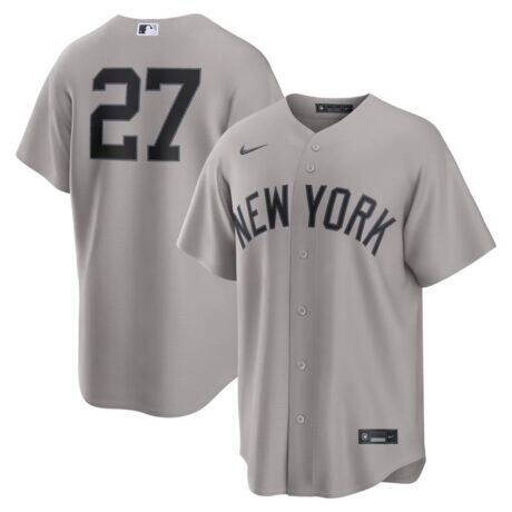 Giancarlo Stanton New York Yankees Nike Road Replica Jersey - Gray - Front View