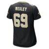 Barry Wesley New Orleans Saints Nike Women's Team Game Jersey - Black - Detail View