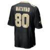 Moliki Matavao New Orleans Saints Nike Team Game Jersey - Black - Detail View