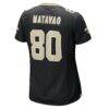 Moliki Matavao New Orleans Saints Nike Women's Team Game Jersey - Black - Detail View