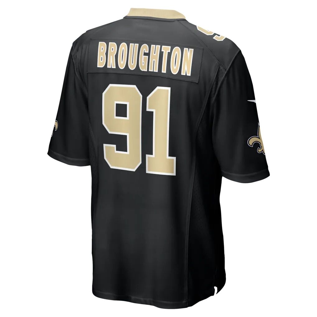 Vernon Broughton New Orleans Saints Nike Team Game Jersey