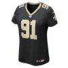 Vernon Broughton New Orleans Saints Nike Women's Team Game Jersey - Black - Side View