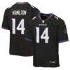 Kyle Hamilton Baltimore Ravens Nike Youth Alternate Game Jersey - Black - Front View