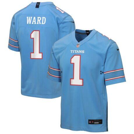 Cameron Ward Tennessee Titans Nike Youth Game Jersey - Light Blue - Front View