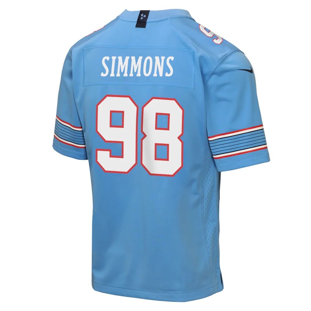 Jeffery Simmons Tennessee Titans Nike Youth Game Jersey - Light Blue