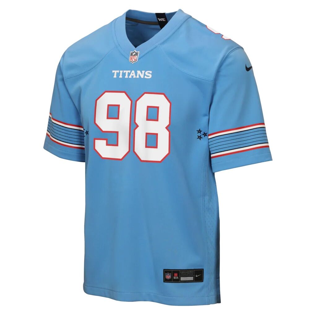 Jeffery Simmons Tennessee Titans Nike Youth Game Jersey - Light Blue