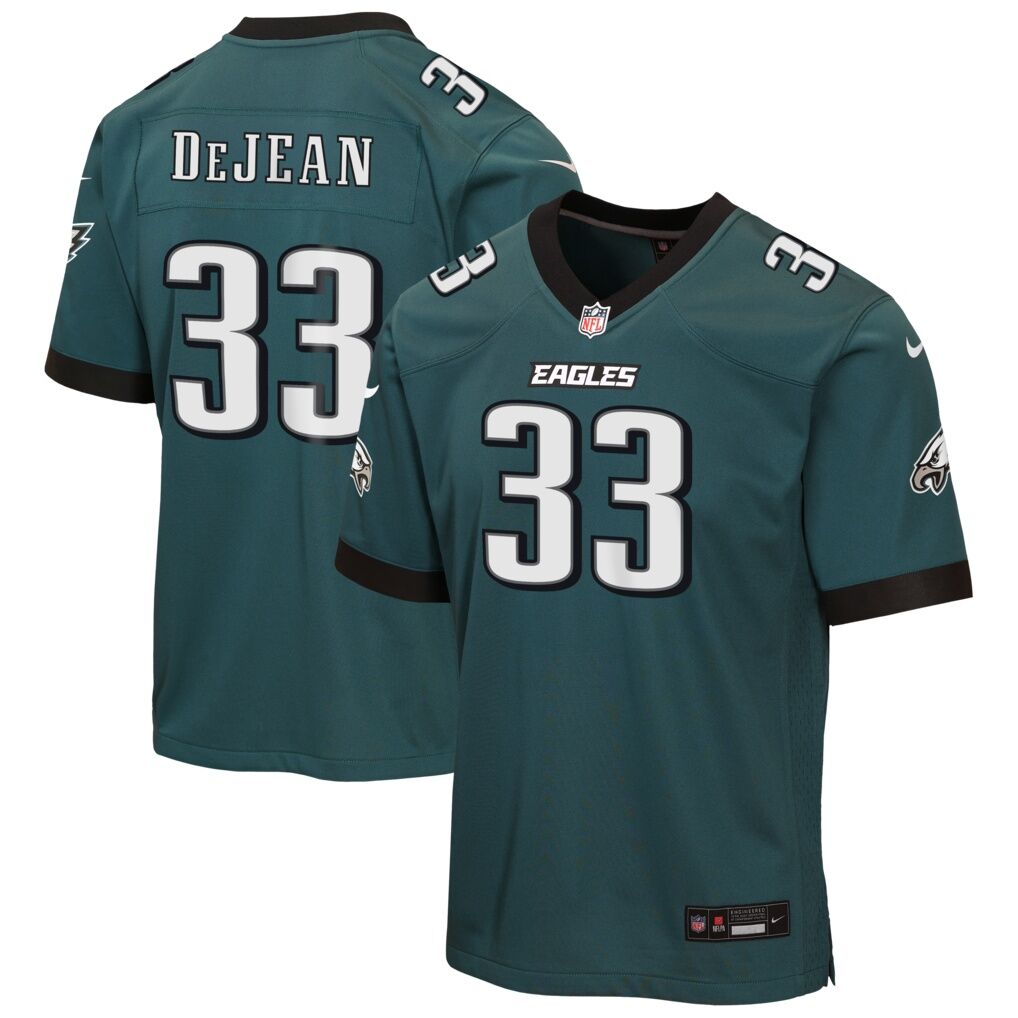 Cooper DeJean Philadelphia Eagles Nike Youth Team Game Jersey - Midnight Green