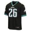 Saquon Barkley Philadelphia Eagles Nike Youth Alternate Game Jersey - Black - Side View