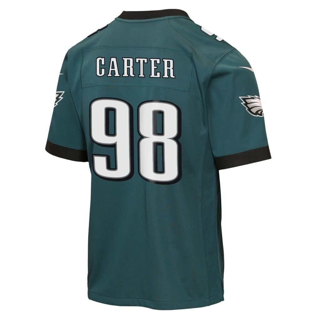 Jalen Carter Philadelphia Eagles Nike Youth Team Game Jersey - Midnight Green