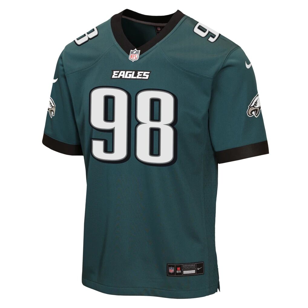 Jalen Carter Philadelphia Eagles Nike Youth Team Game Jersey - Midnight Green
