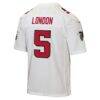 Drake London Atlanta Falcons Nike Youth Game Jersey - White - Detail View