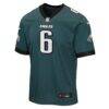 DeVonta Smith Philadelphia Eagles Nike Youth Team Game Jersey - Midnight Green - Side View