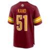Ale Kaho Washington Commanders Nike Team Game Jersey - - Detail View