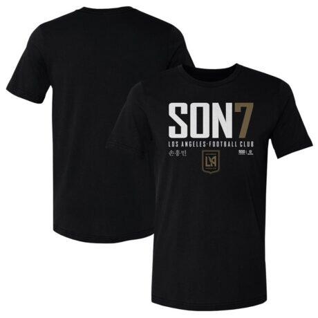 Son Heung-Min LAFC 500 Level Player Elite Graphic T-Shirt - Black - Front View