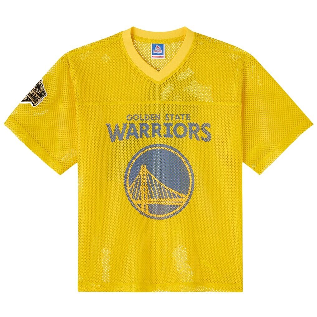 Golden State Warriors OVO x NBA Mesh Football Fashion Jersey