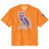 New York Knicks OVO x NBA Mesh Football Fashion Jersey - Orange - Side View