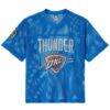 Oklahoma City Thunder OVO x NBA Mesh Football Fashion Jersey - Blue - Front View