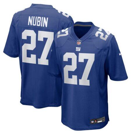 Tyler Nubin New York Giants Nike Team Game Jersey - - Front View