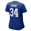 Beau Brade New York Giants Nike Women's Team Game Jersey - - Detail View