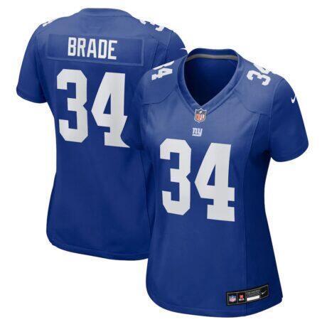 Beau Brade New York Giants Nike Women's Team Game Jersey - - Front View