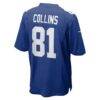 Beaux Collins New York Giants Nike Team Game Jersey - - Detail View