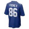 Thomas Fidone II New York Giants Nike Team Game Jersey - - Detail View