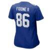 Thomas Fidone II New York Giants Nike Women's Team Game Jersey - - Detail View