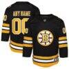Boston Bruins Youth Home Custom Premier Jersey - Black - Front View