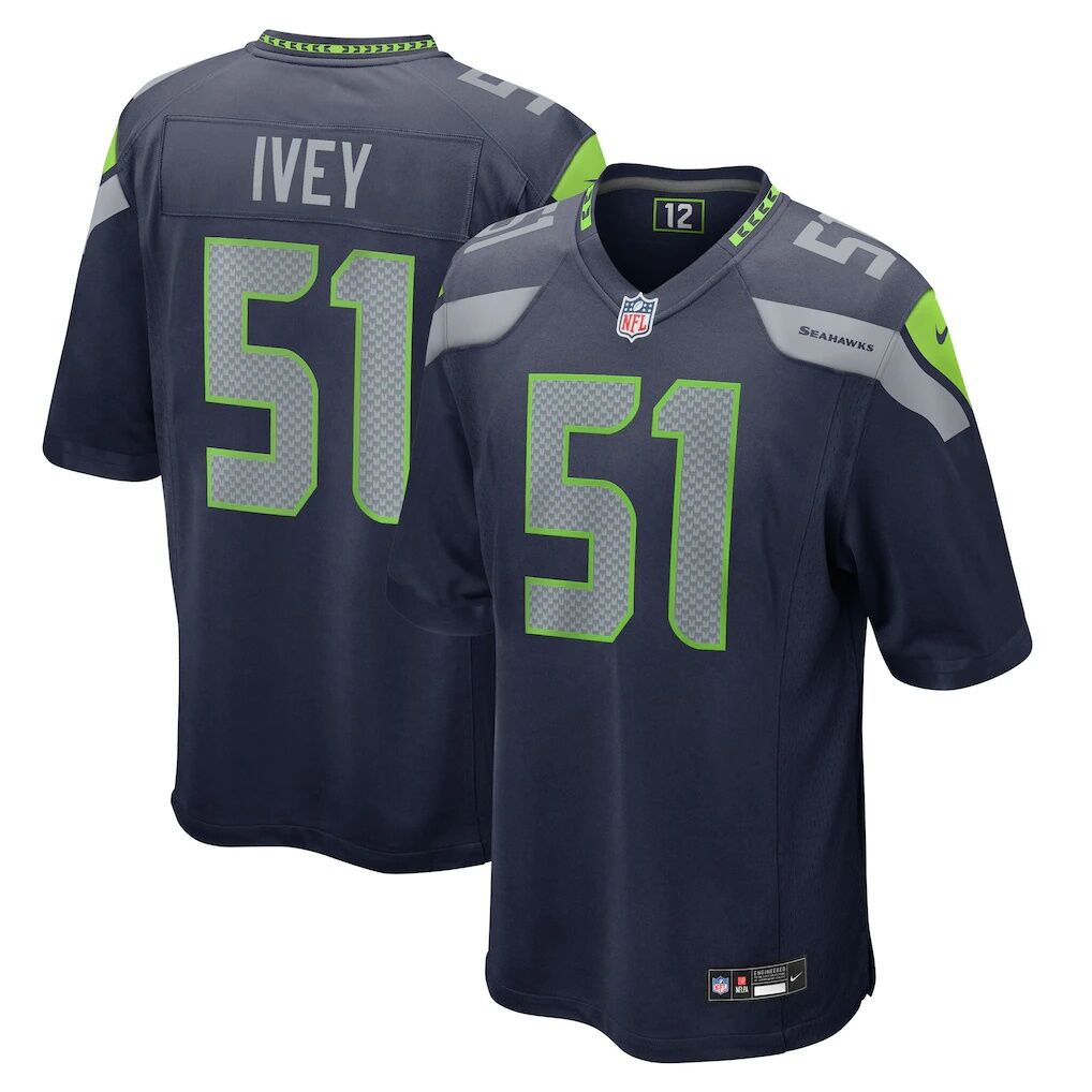 Jared Ivey Seattle Seahawks Nike Team Game Jersey -  College Navy