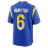 Nick Hampton Los Angeles Rams Nike Team Game Jersey - - Detail View