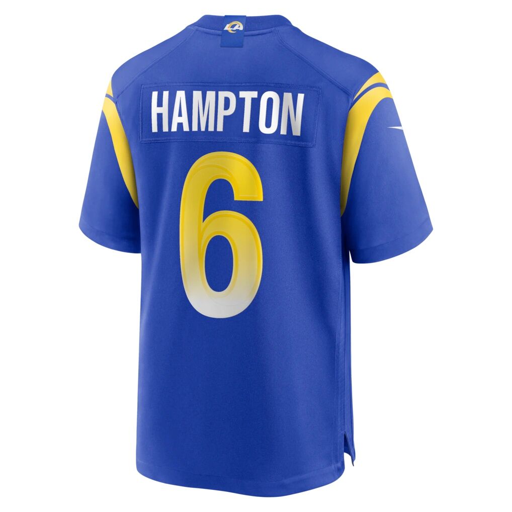 Nick Hampton Los Angeles Rams Nike Team Game Jersey -  Royal