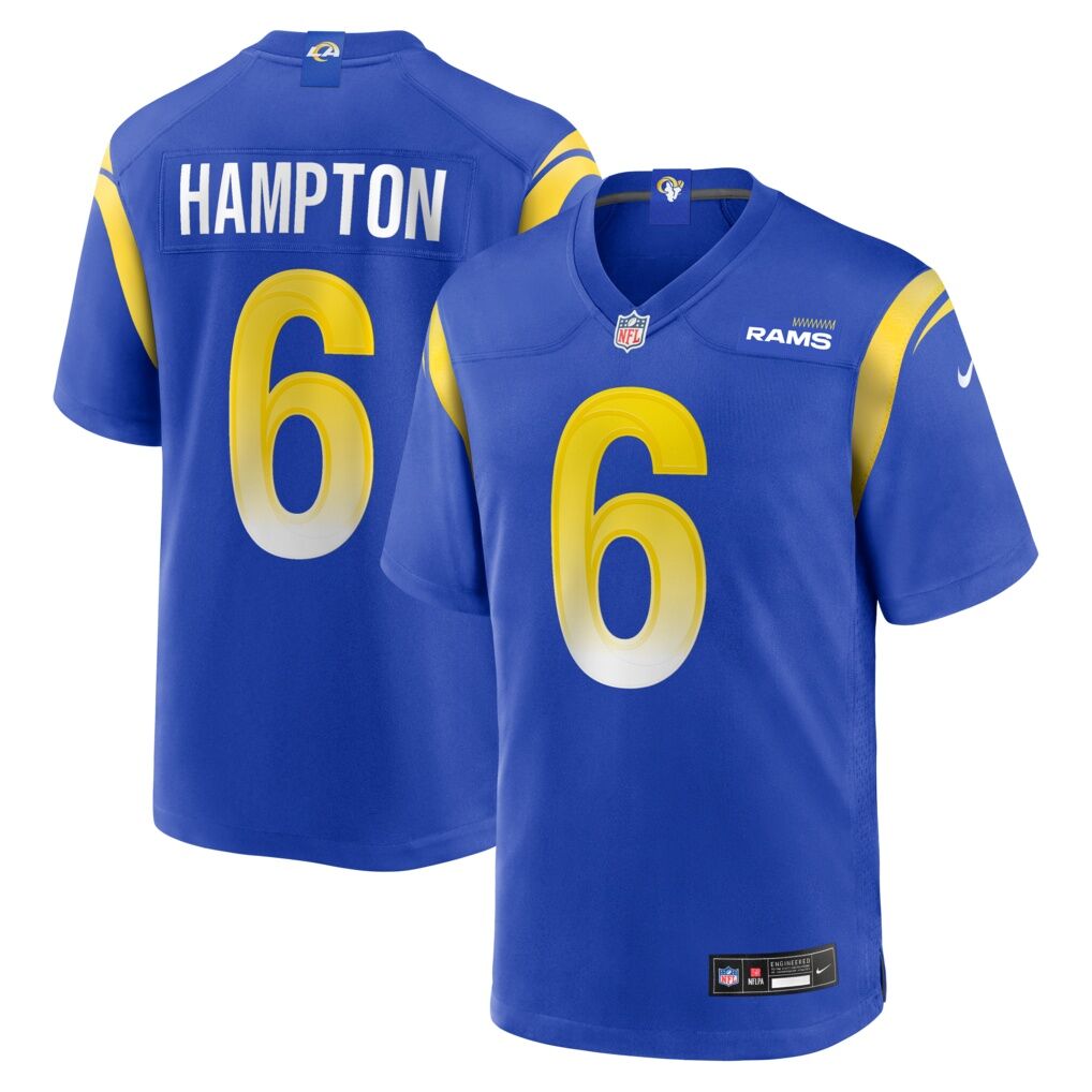 Nick Hampton Los Angeles Rams Nike Team Game Jersey -  Royal