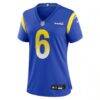 Nick Hampton Los Angeles Rams Nike Women's Team Game Jersey - - Side View