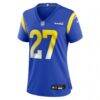 Jarquez Hunter Los Angeles Rams Nike Women's Team Game Jersey - - Side View